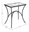 Alayna Black Metal & Glass End Table thumbnail 2