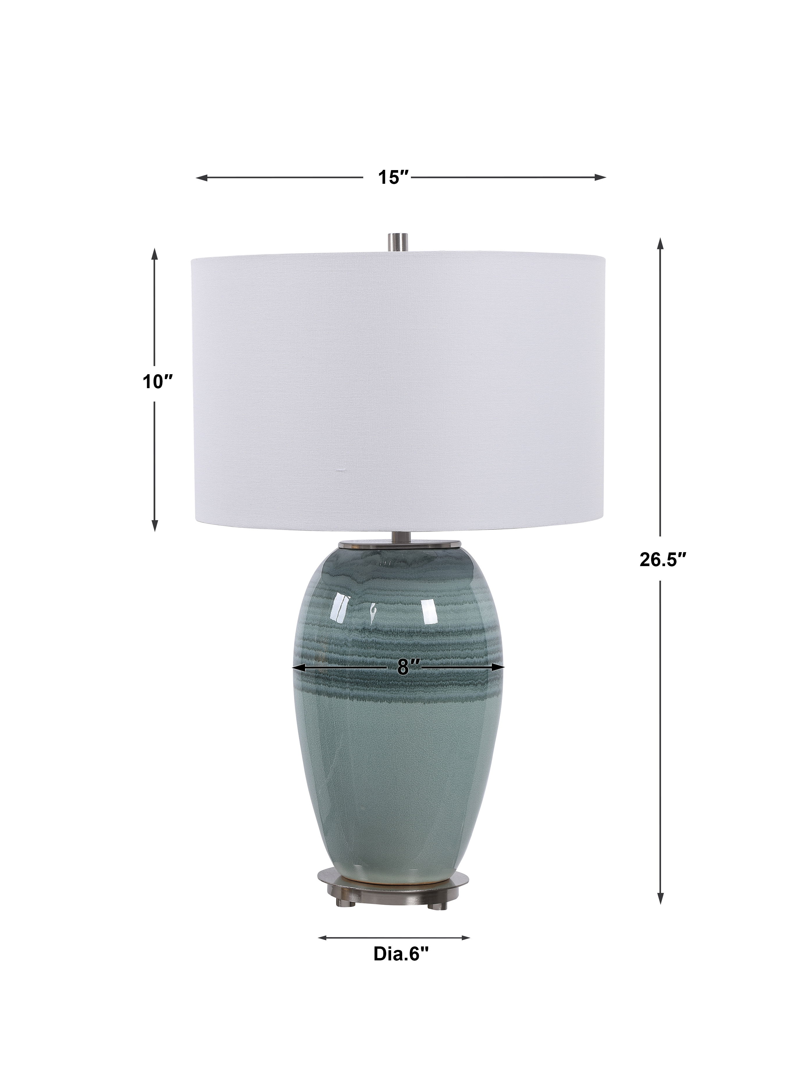 Caicos Teal Table Lamp large image 