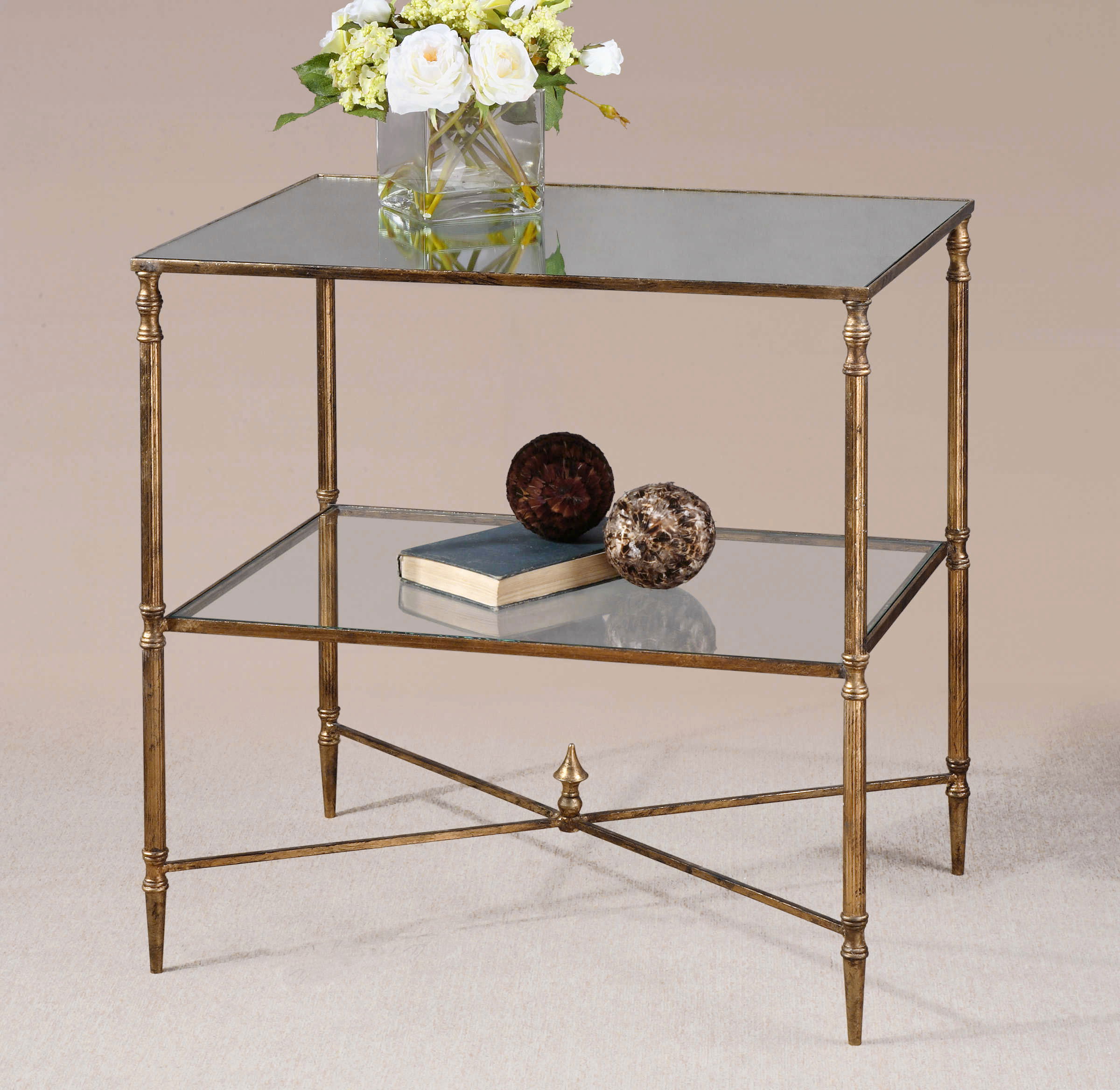 Henzler Mirrored Glass Lamp Table large image 