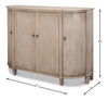 Brooks Demilune, Stone Grey, Cabinets & Sideboard by Sarreid, 63" length x 20" width x 45" height thumbnail 13
