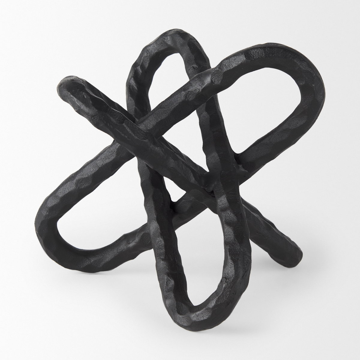 Wilhelm II (Large) 10L x 10W Black Metal Link Decor Object, Decorative Object by Mercana, 10.14" length x 10.14" width x 10.14" height View 6