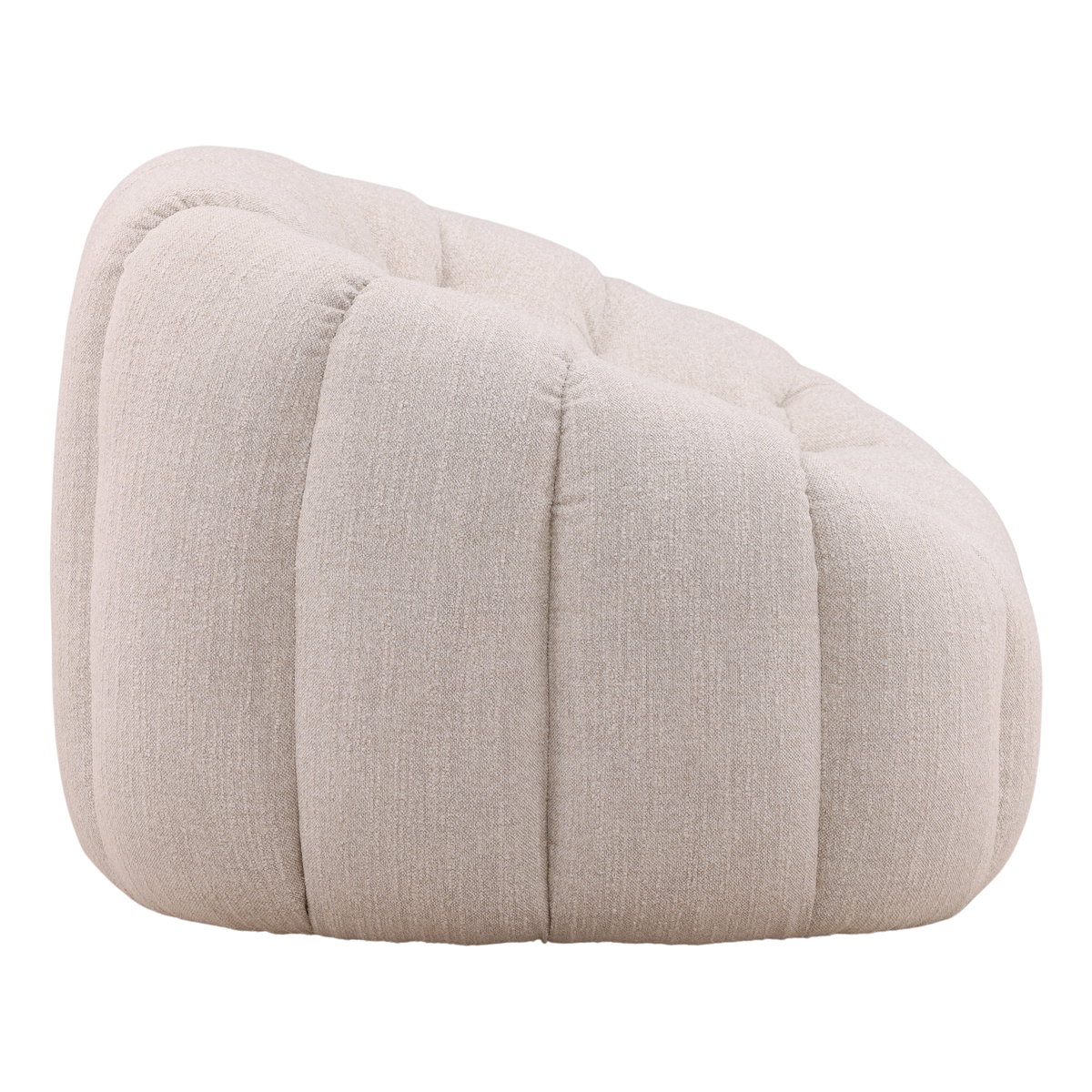 Rume Swivel Chair Cream, Accent Chair by Dovetail, 42.13" width x 30.71" height x 38.98" depth View 3