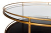 Trolley Round Cocktail Table, by Sarreid, 3'6" length x 3'6" width x 1'5" height thumbnail 11