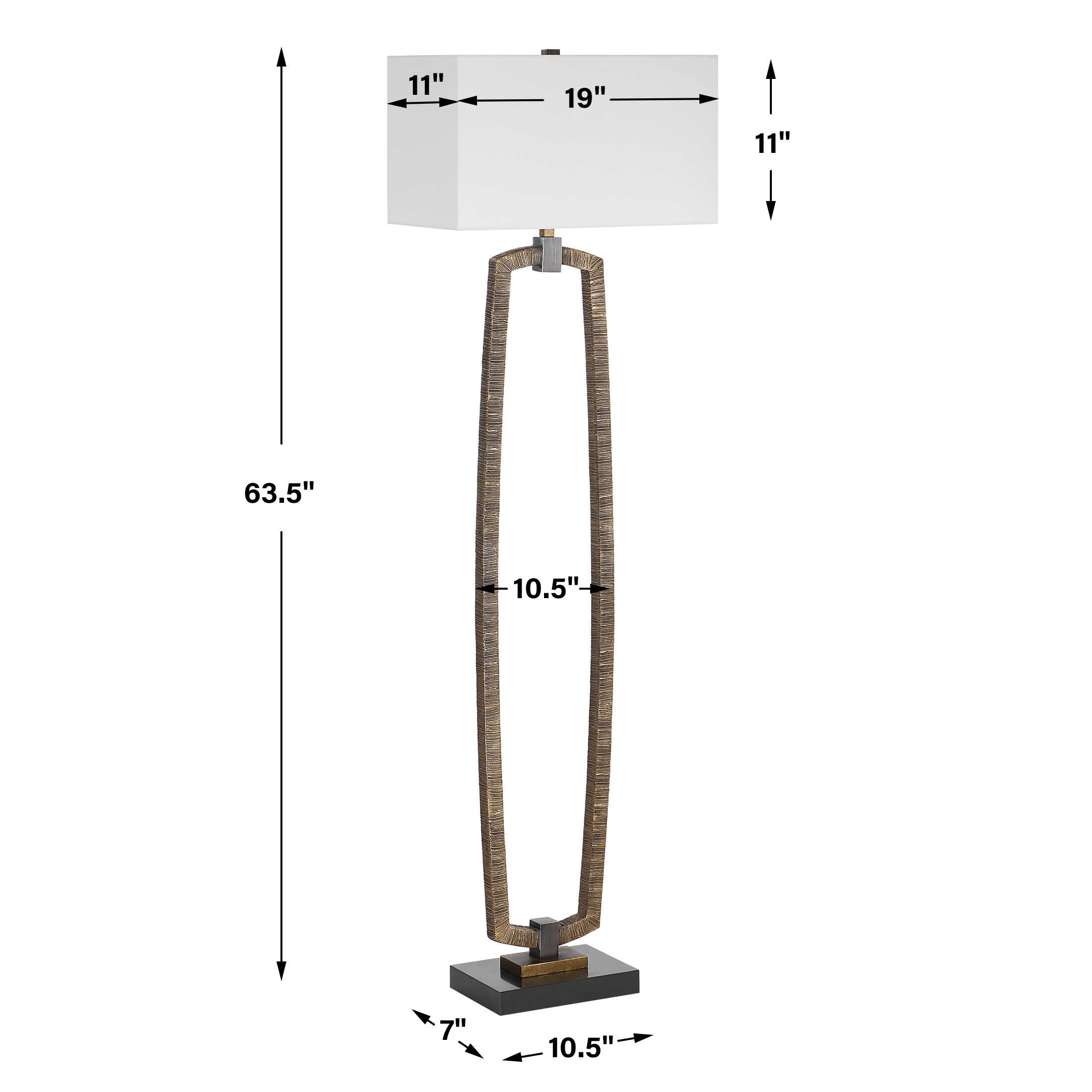 Relic Gold Floor Lamp large image 