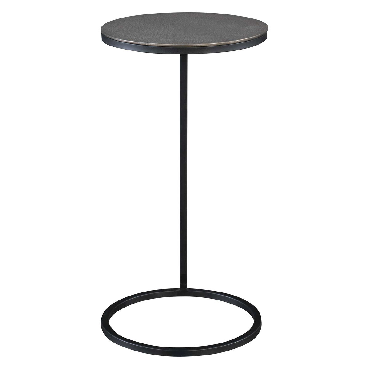 Brunei Nickel Accent/Drink Table, Side & End Table by Uttermost, 12.5" width x 24" height x 12.5" depth View 5