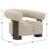 Lennox Shearling Accent Chair, by Uttermost, 38" width x 27" height x 31.5" depth thumbnail 3