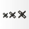 Aleph (Set of 3) Black Metal Small Medium & Large Jacks, Decorative Object by Mercana, 4" length x 4" width x 4" height thumbnail 5