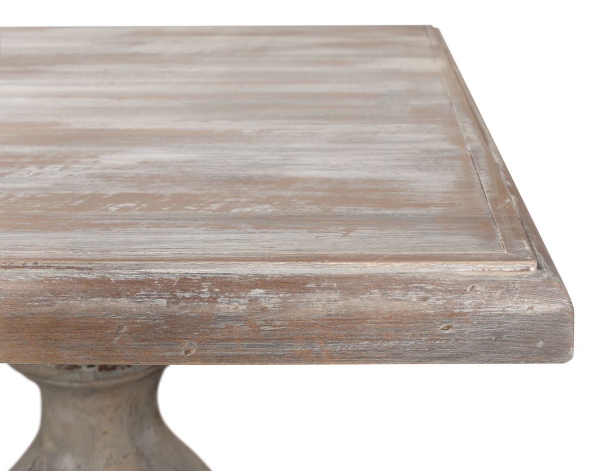 Lionisio Trestle Table  Grey Oak, by Sarreid, 3'5" length x 7' width x 2'6" height View 4