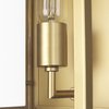 Cairn Brushed Gold Metal with Glass 1-Light Wall Sconce, by Mercana, 7.87" length x 5.12" width x 10.63" height thumbnail 8
