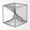 Rochon 8L x 8W Gray Metal Decorative Cube, Decorative Object by Mercana, 8.07" length x 8.07" width x 8.07" height thumbnail 4