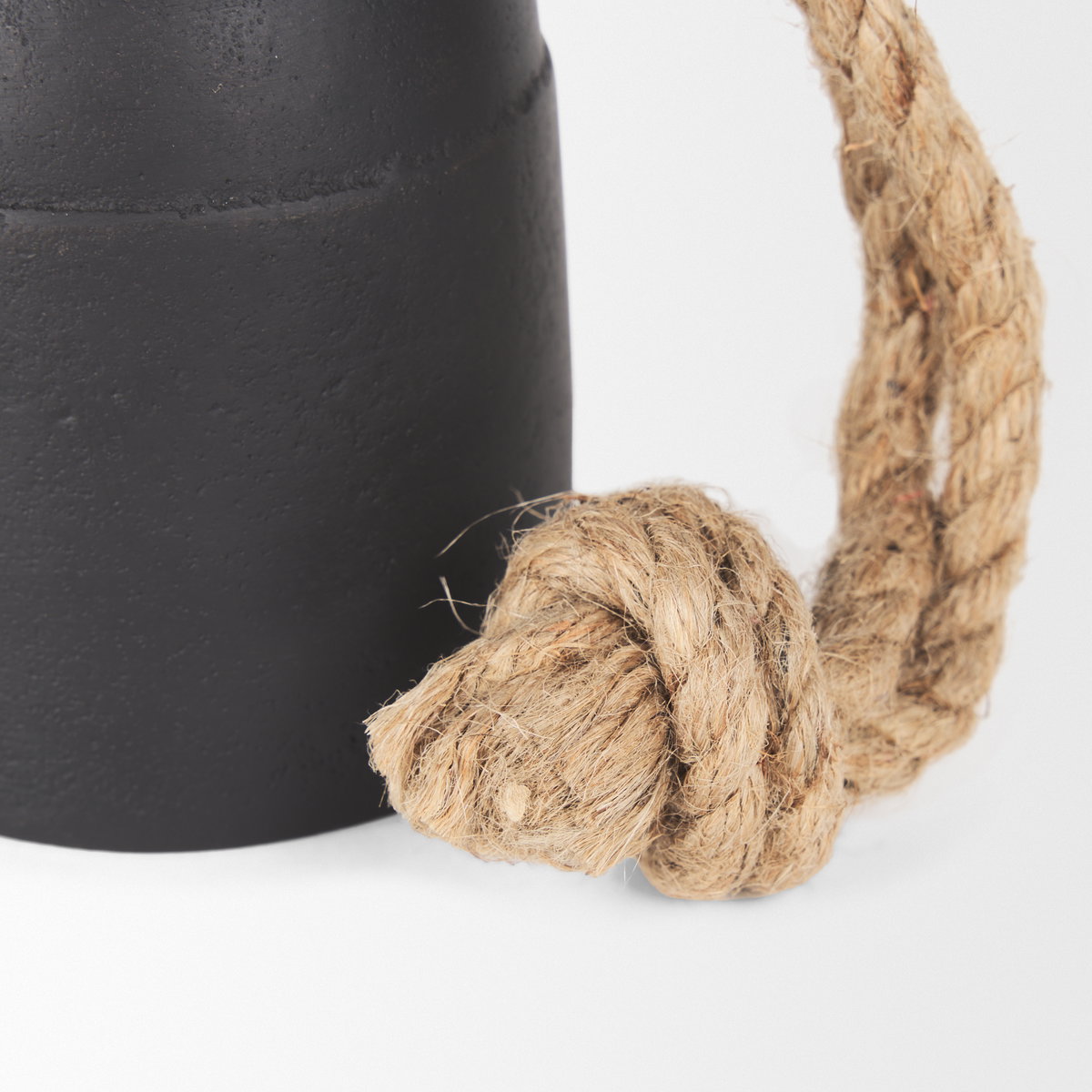 Quincy Small Matte Black Metal Decorative Bell Object, Decorative Object by Mercana, 3.5" length x 3.5" width x 6" height View 10