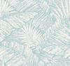 Palm Cove Toile White & Blue Wallpaper thumbnail 0