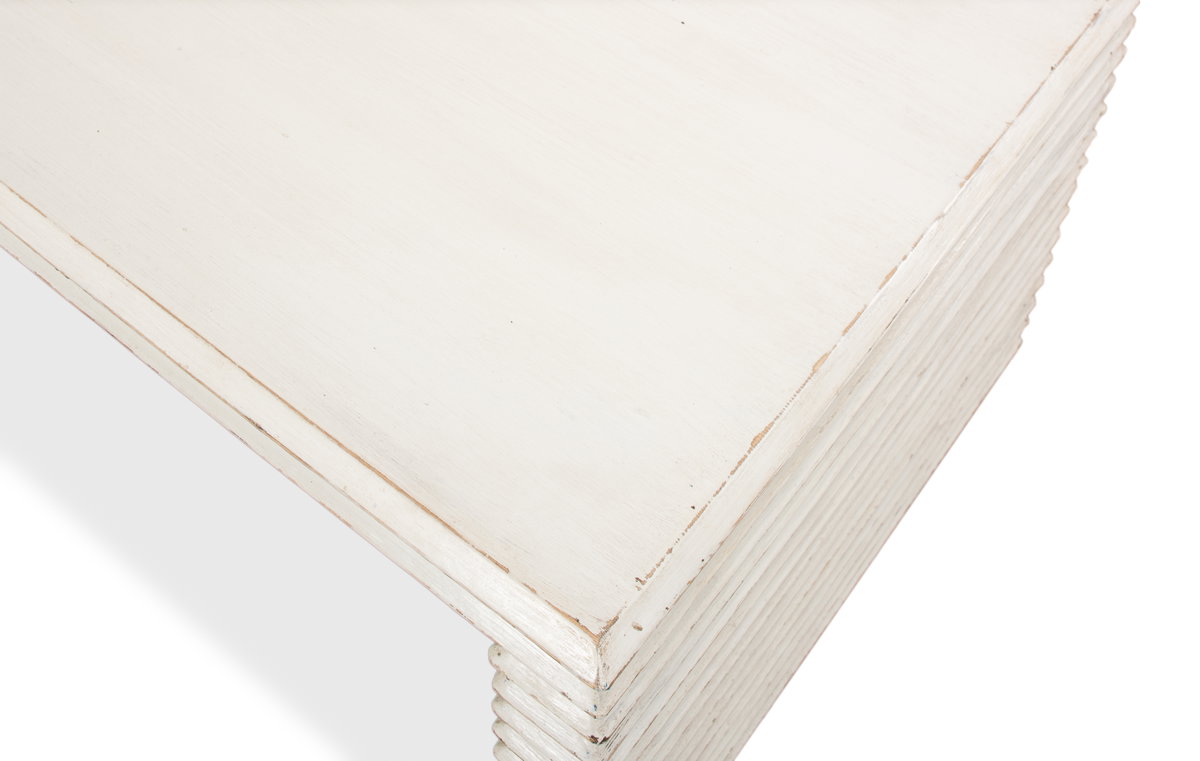 Stacked Cocktail Table  Antique White, by Sarreid, 2'2" length x 4'7" width x 1'6" height View 7