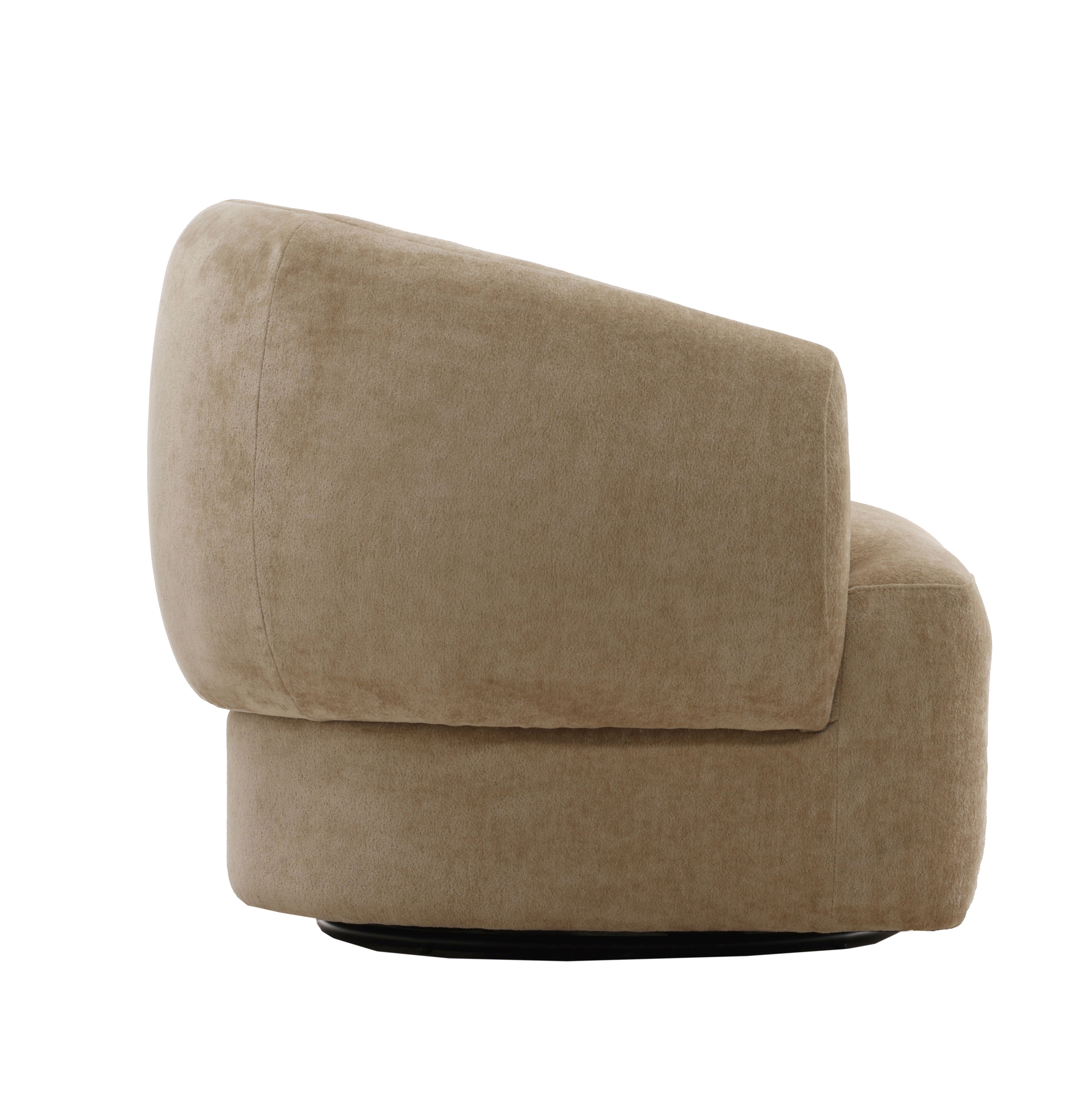 Billie Swivel Chair Sand, Accent Chair by Dovetail, 37" width x 30" height x 33.75" depth View 3