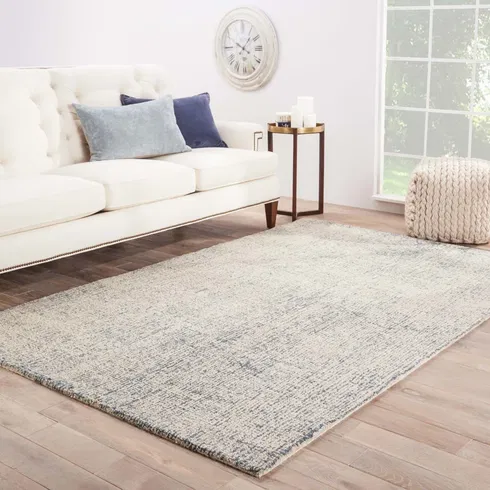 Ivory/Blue Area Rug