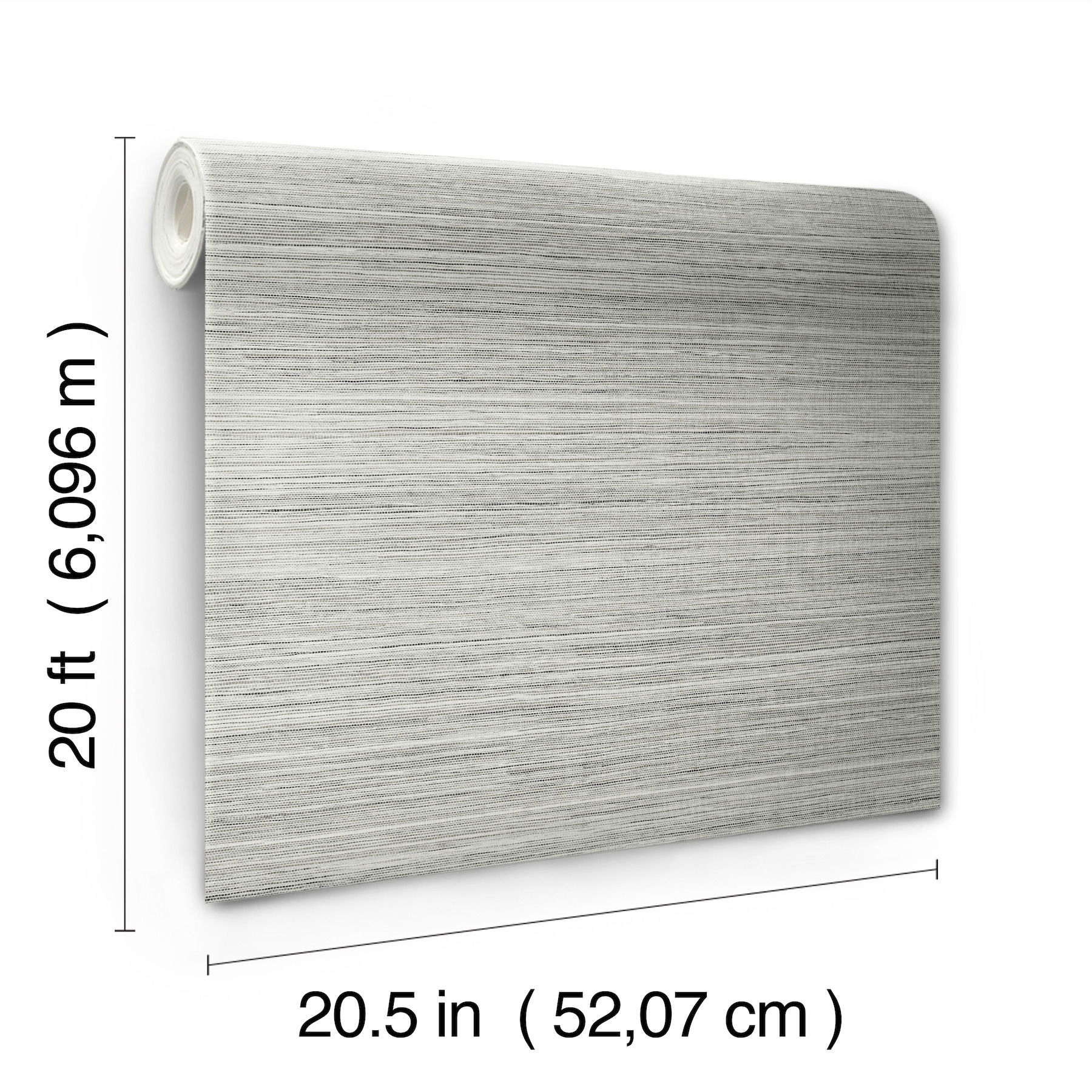 Cattail Weave Grey Peel & Stick Wallpaper large image 