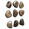 Pebbles Walnut Wood Wall Décor Set/9, Sculptural Wall Art by Uttermost, 6" width x 5" height x 2" depth thumbnail 5