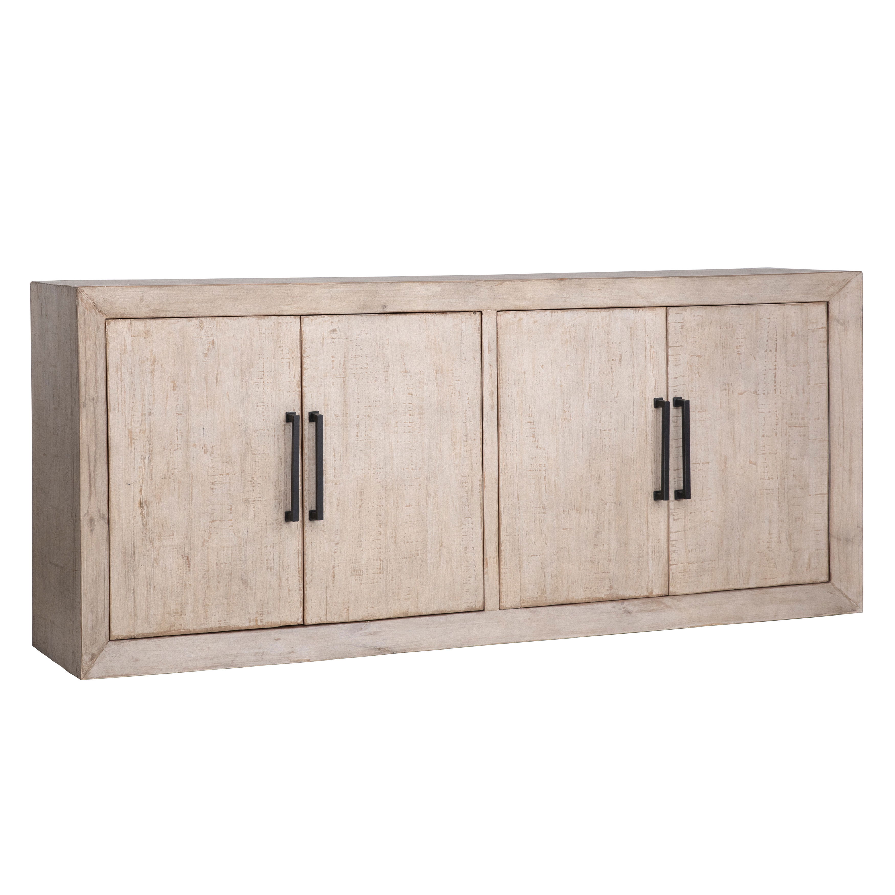 Sonya Sideboard Light Grey Wash, Sideboards & Buffet by Dovetail, 84" width x 36" height x 18" depth View 1