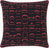 Wax that Stache Accent Pillow Poly, Decorative Pillow by Surya, 18" length x 18" width thumbnail