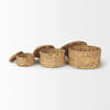Kea Set of 3 Nesting Water Hyacinth Boxes with Lids, by Mercana, 8.66" length x 8.66" width x 4.72" height thumbnail 4