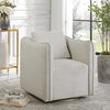 Corben White Swivel Armchair thumbnail 3