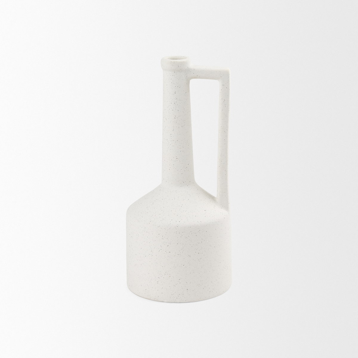Burton 14.2H Medium White Ceramic Jug Vase, by Mercana, 5.51" length x 5.51" width x 12.6" height View 5