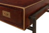 Old Brown Leather Desk, by Sarreid, 1'10" length x 4'1" width x 2'7" height thumbnail 7