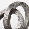 Rafiki Two Blackened Silver Hammered Finish Metal Conjoined Circles, Decorative Object by Mercana, 7.87" length x 5.91" width x 5.91" height thumbnail 10