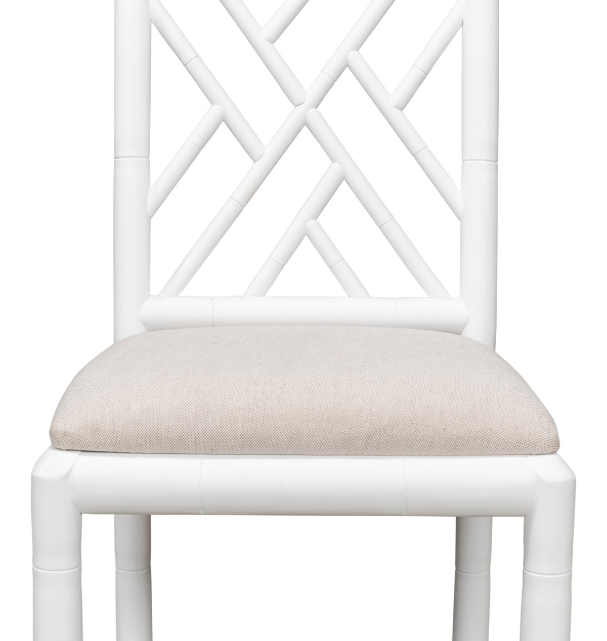 Brighton Bamboo Side Chair  White, by Sarreid, 1'10" length x 1'5" width x 3'3" height View 12