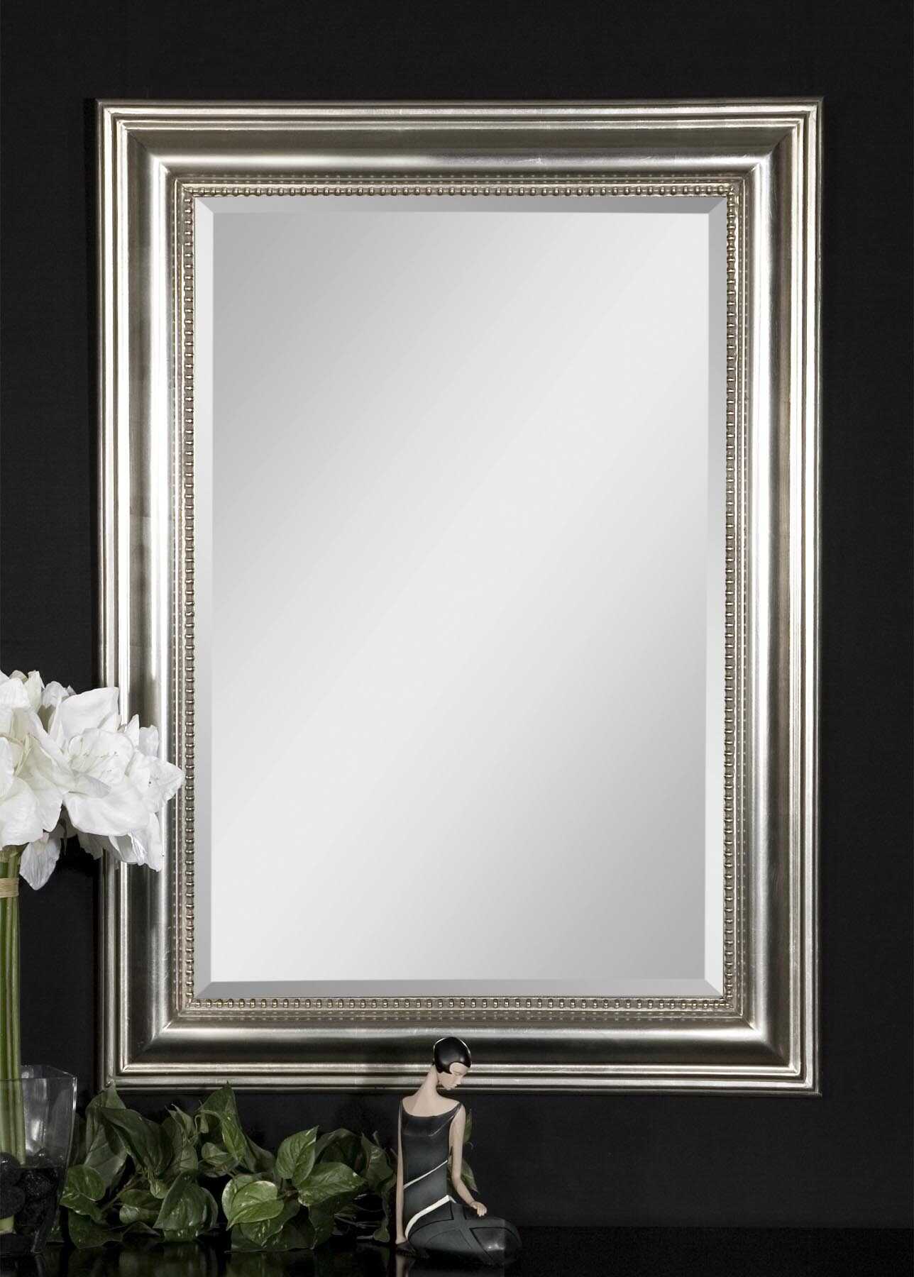 Stuart Silver Beaded Mirror, by Uttermost, 26.75" width x 36.75" height x 1.5" depth View 5
