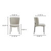 Early Dining Chair Beige-set Of Two, by Moe's Home, 21.7" width x 33.5" height x 23.8" depth thumbnail 8