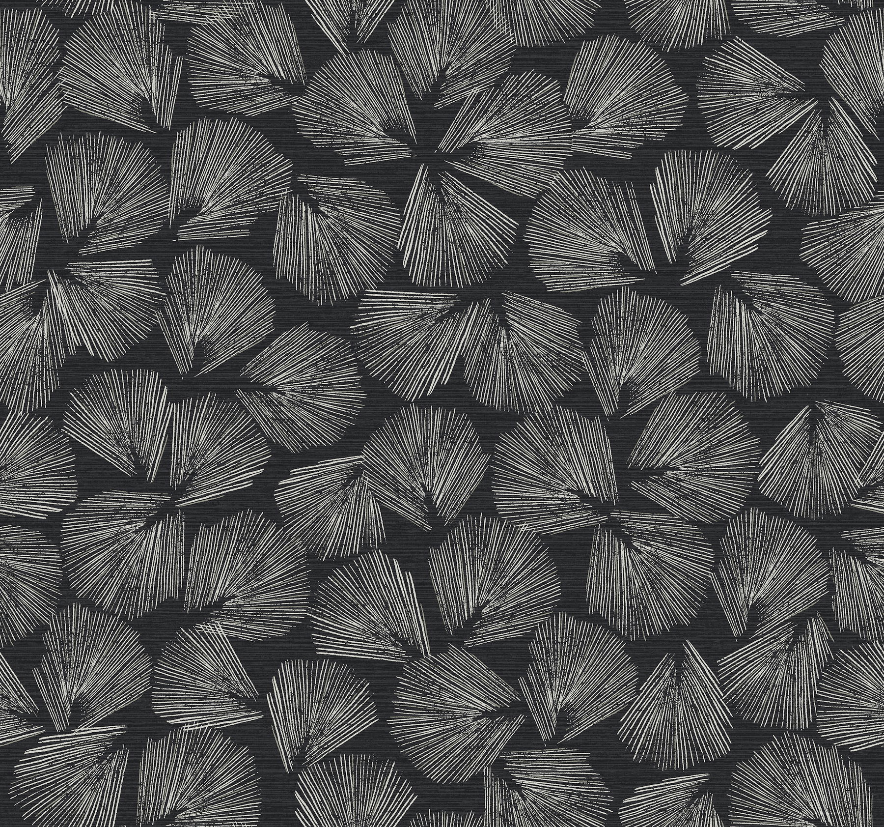 Elora Leaf Black Wallpaper large image 