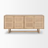 Grier 72.0L x 18.75W x 31.5H Light Brown Solid Wood with Cane Sideboard thumbnail 3