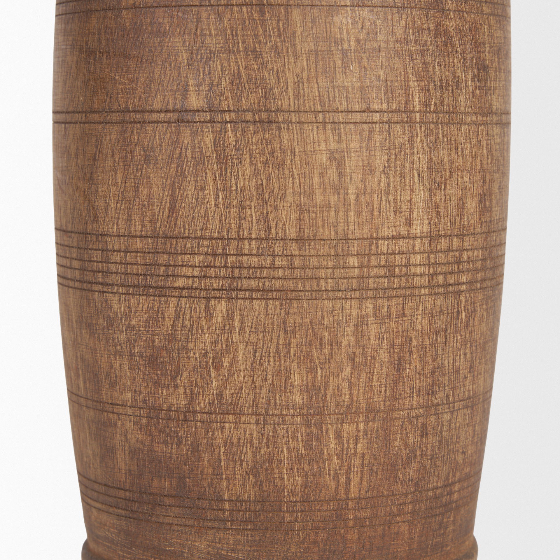Porta Small Medium Brown Reclaimed Wooden Pot, Vase by Mercana, 4.75" length x 4.75" width x 9" height View 6
