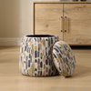 Arem Upholstered Multi-Color Ottoman, by Uttermost, 18.5" width x 19.5" height x 18.5" depth thumbnail 3