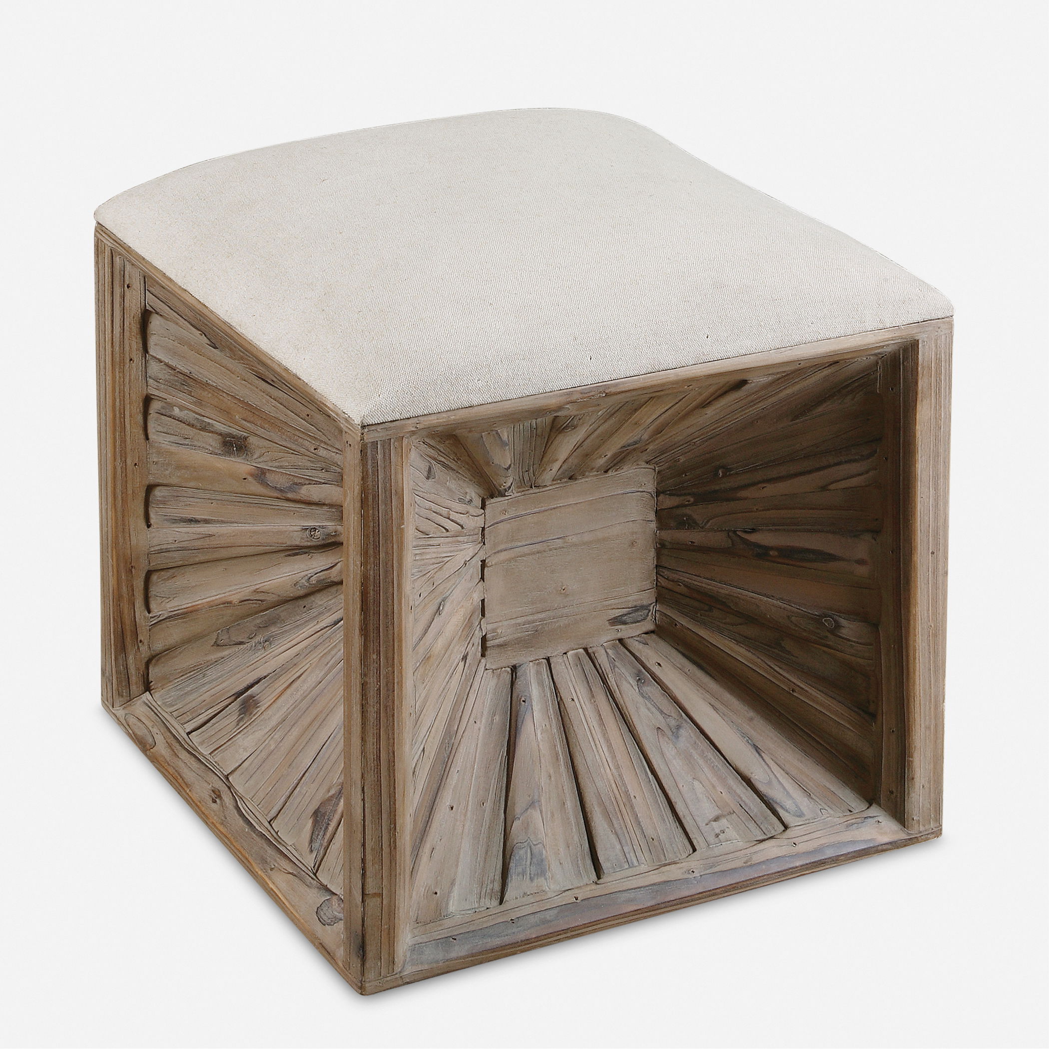 Jia Wooden Ottoman large image 