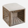 Jia Wooden Ottoman thumbnail 0