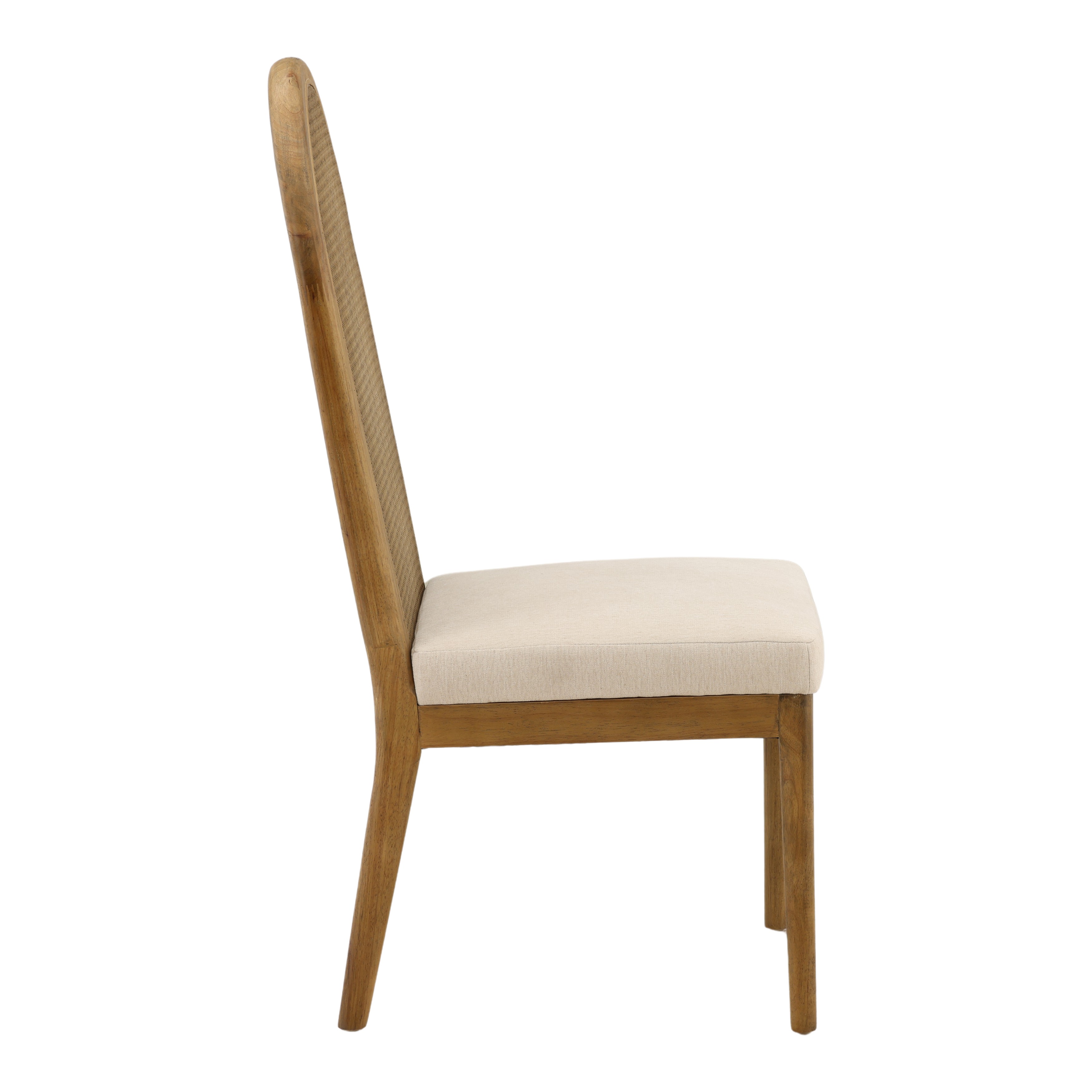 Thoreau Dining Chair Oatmeal, by Dovetail, 21.25" width x 44.25" height x 25" depth View 3