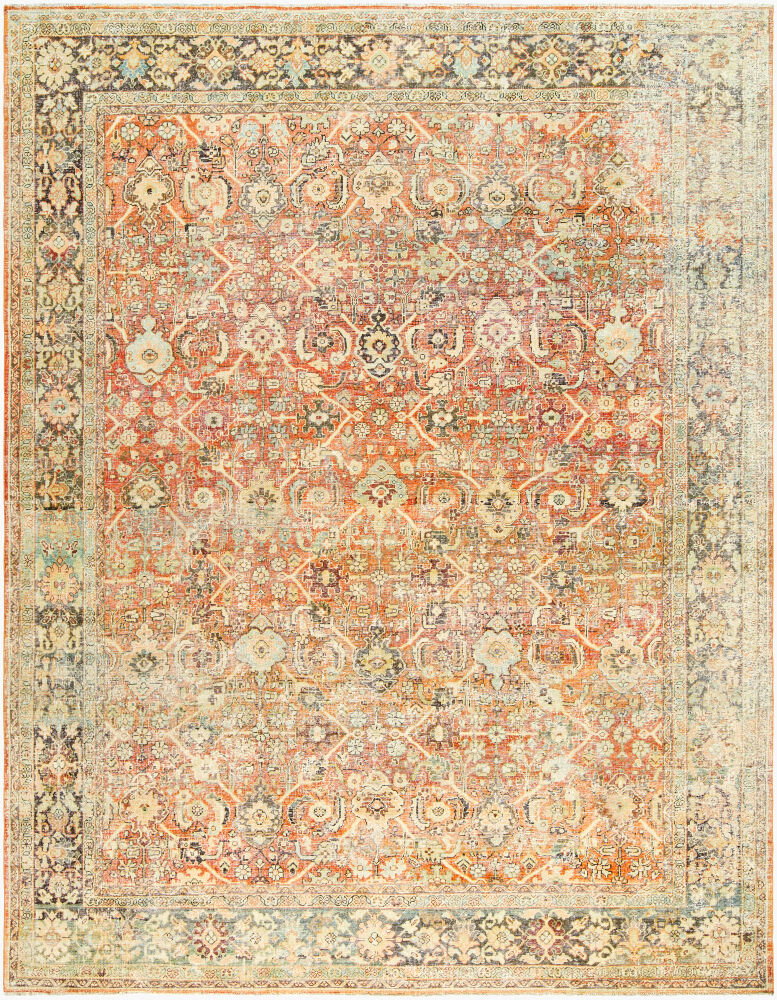 Antique One of a Kind Handmade Rug, by Surya, 11'10" length x 9'2" width