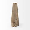 Allen I Large Natural Wooden Base Oval Vase, by Mercana, 10" length x 5.51" width x 19.25" height thumbnail 5