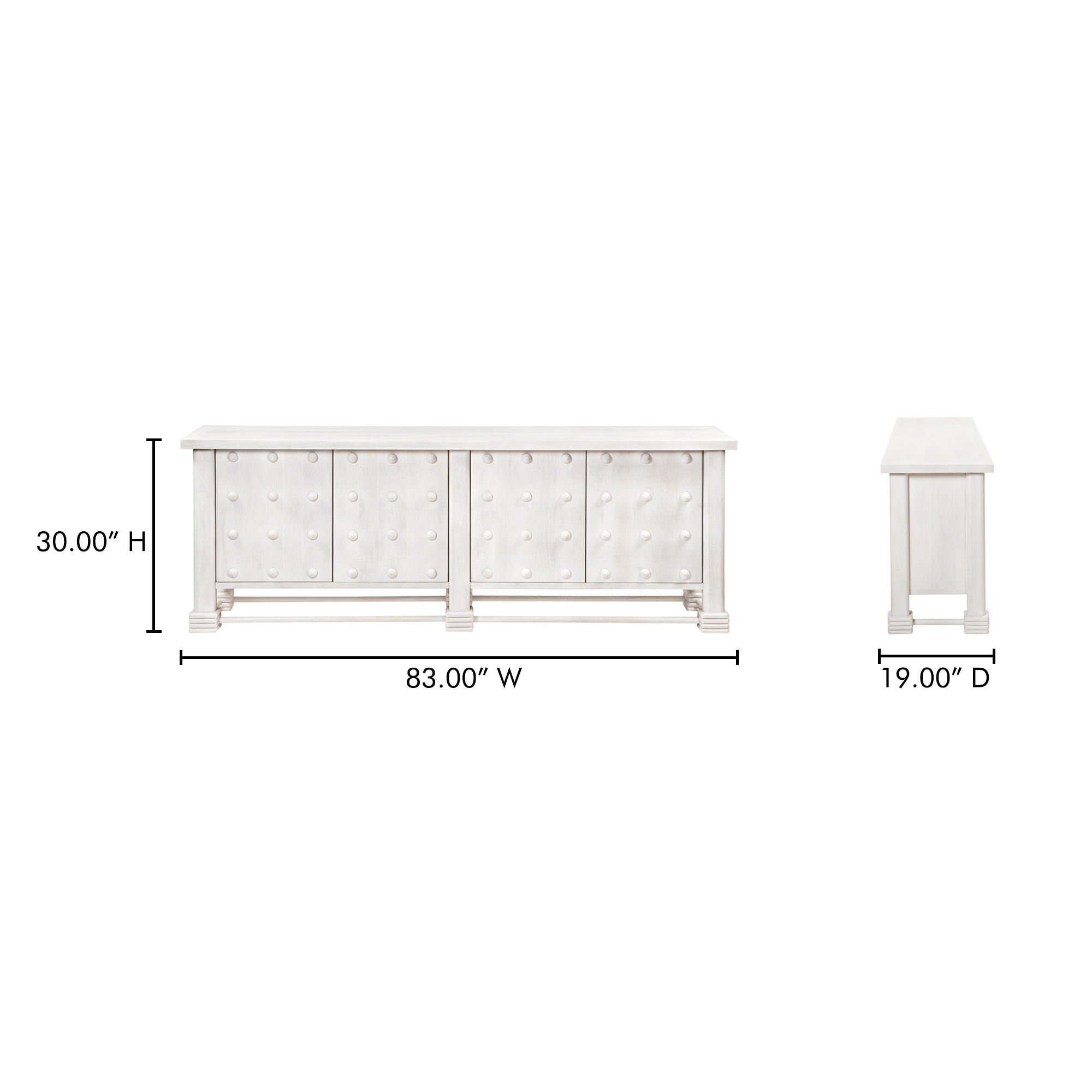 Clement Sideboard Whitewashed large image 