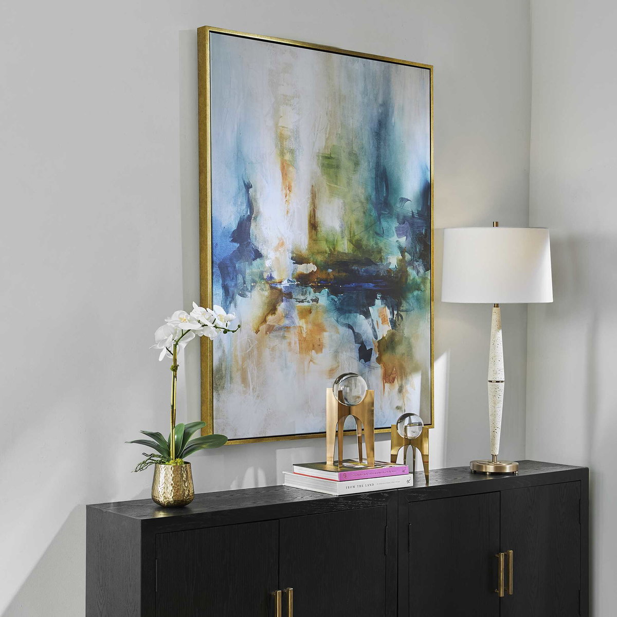 Excursion Framed Abstract Art, by Uttermost, 3'5.5" width x 4'7.5" height x 2" depth View 4