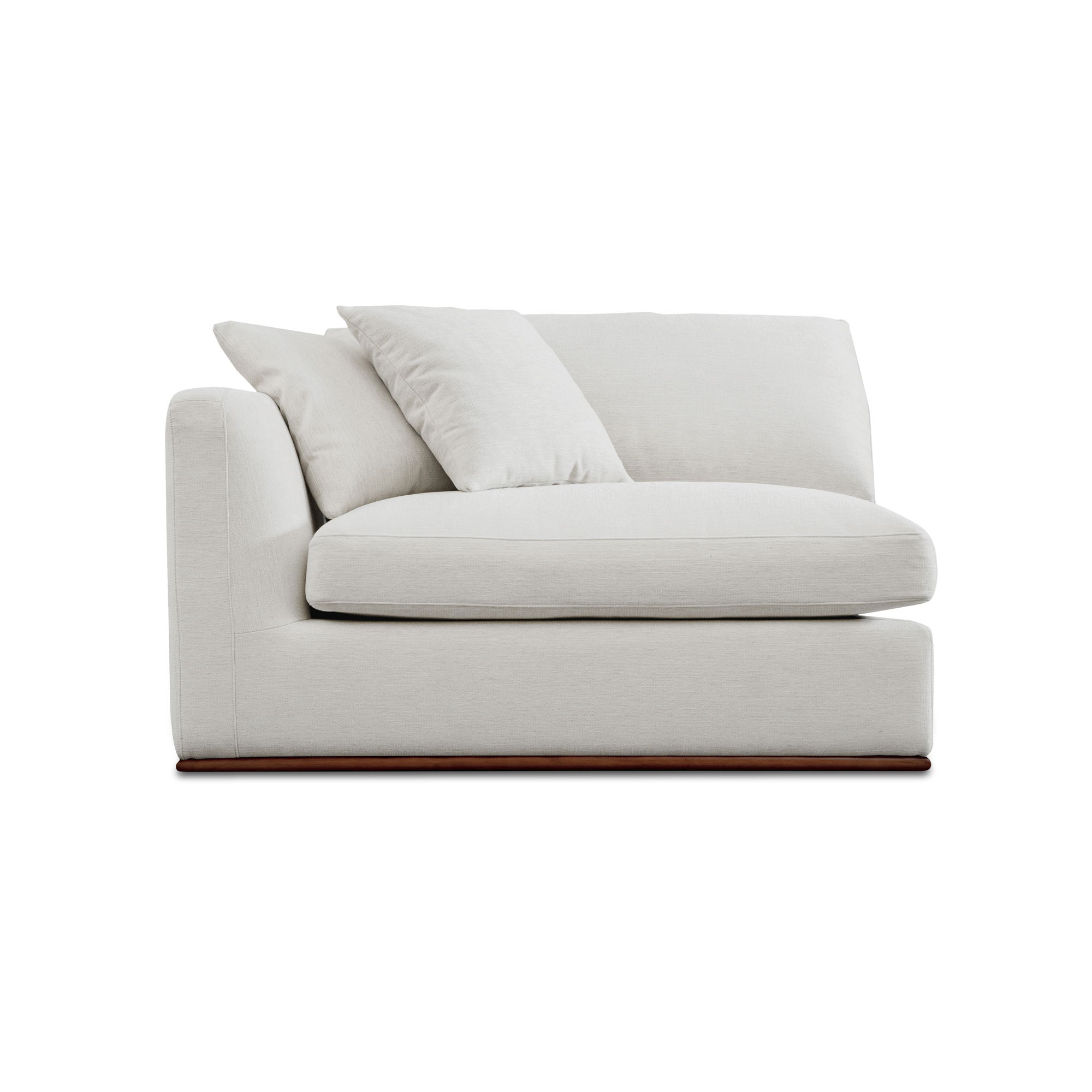 Rue Left Arm Facing Chair Off White, Sectional Sofa by Moe's Home, 47.6" width x 23.6" height x 41" depth View 1