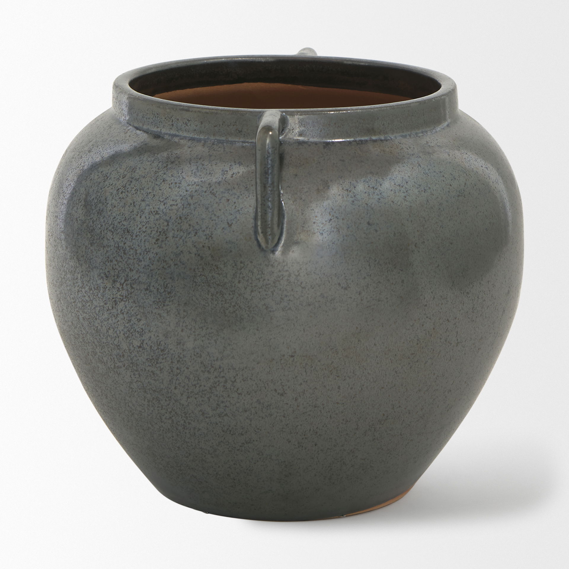 Kora Short Dark Metallic Double Ear Vase large image 
