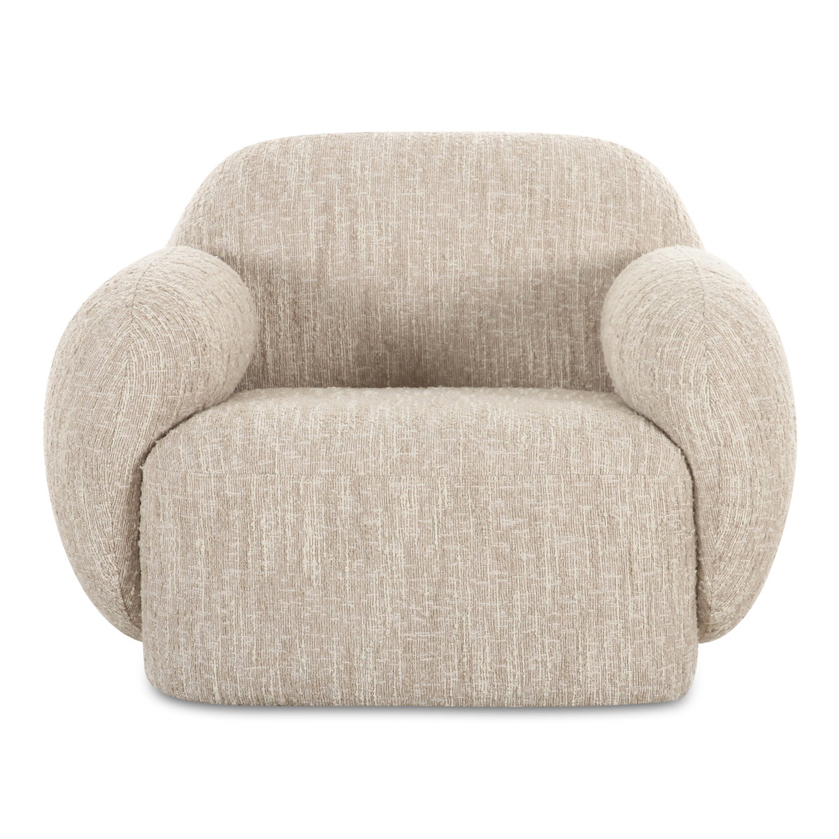 Hazel Lounge Chair Off White, Accent Chair by Moe's Home, 39.5" width x 28.75" height x 33.75" depth View 1