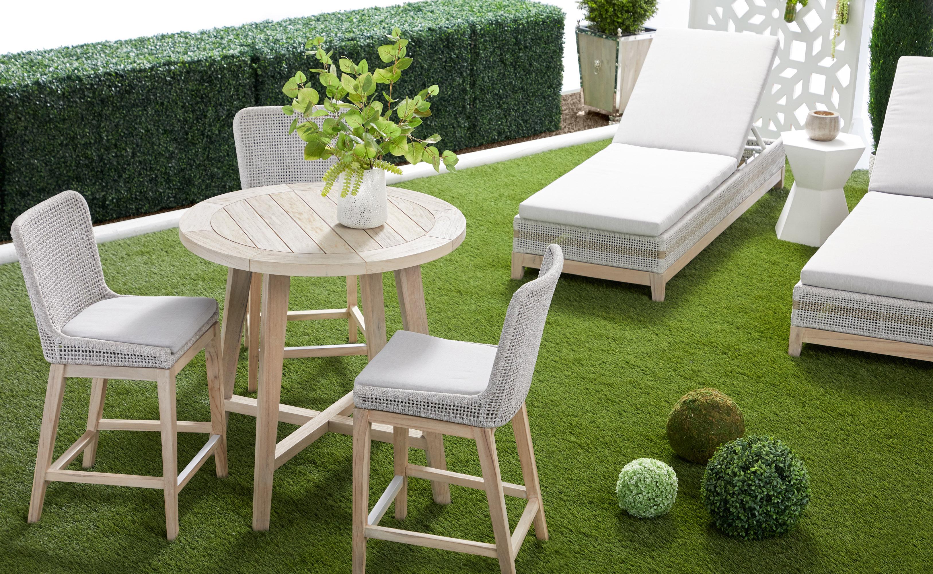 Mesh Outdoor Counter Stool, Dining Chair by Essentials for Living, 19.5" width x 39" height x 21" depth View 9