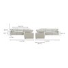 Terra Condo Classic L-shaped Modular Sectional Coastside Sand, Sectional Sofa by Moe's Home, 114" width x 32" height x 114" depth thumbnail 7