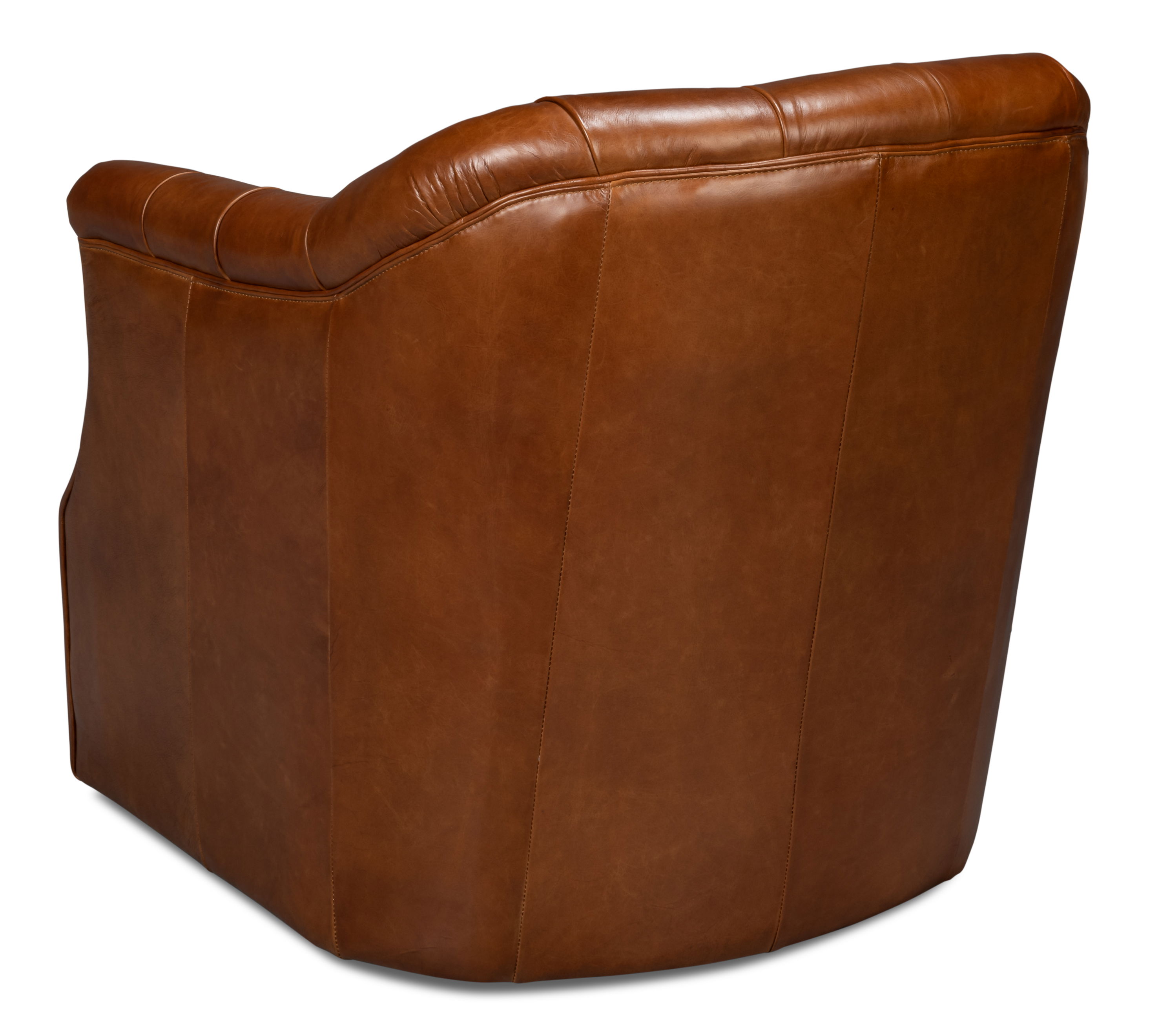 Coolidge Leather Swivel Chair Havana Brn large image 