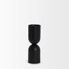 Qamra Medium Black Metal Pillar Candle Holder, Candles & Candle Holder by Mercana, 3.5" length x 3.5" width x 11" height thumbnail 4