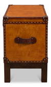 Abilene Leather Box W/Stand, by Sarreid, 1'1" length x 1'11" width x 1'8" height thumbnail 4